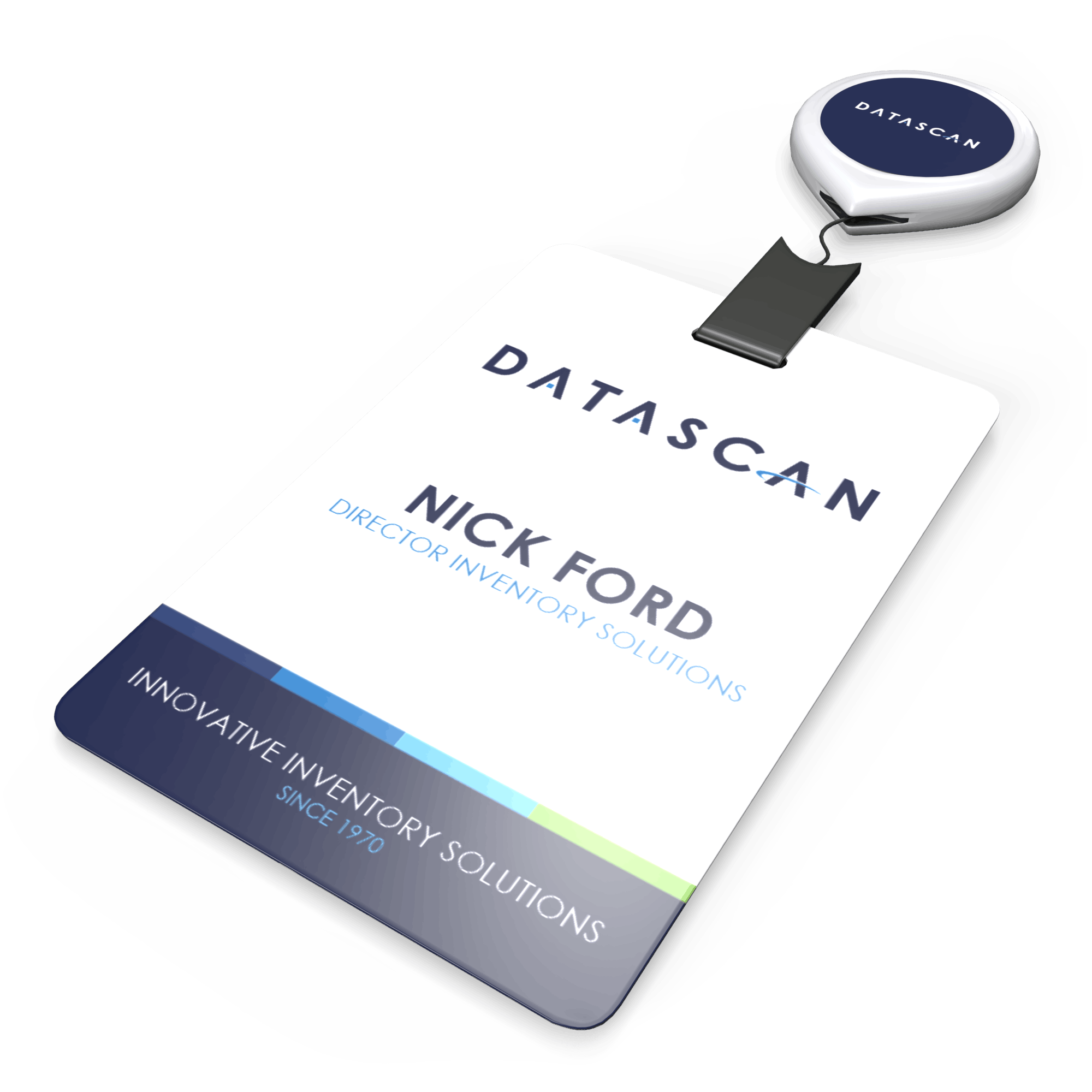 Name Badge with Badge Reel - Data Scan